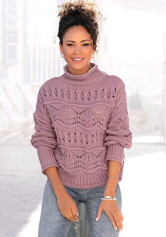 VIVANCE Sweater in Purple: front