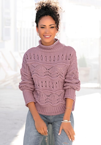 Pull-over VIVANCE en violet : devant