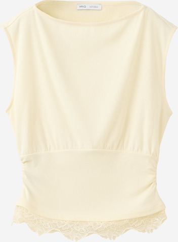 MANGO Toppi 'Lacy' värissä beige: etupuoli