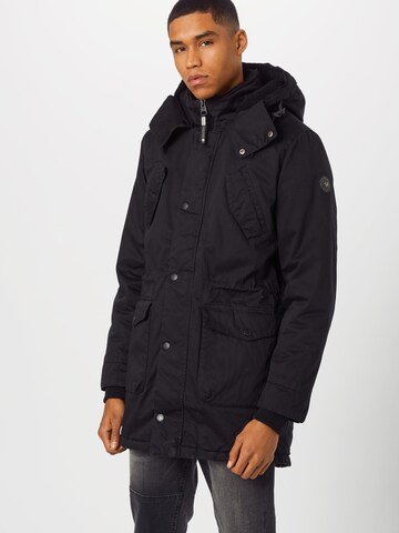 melns Ragwear Standarta piegriezums Ziemas parka 'CLANCY': no priekšpuses