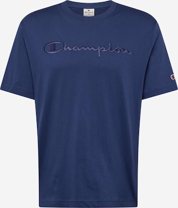 Champion Authentic Athletic Apparel T-Shirt in Blau: Vorderseite