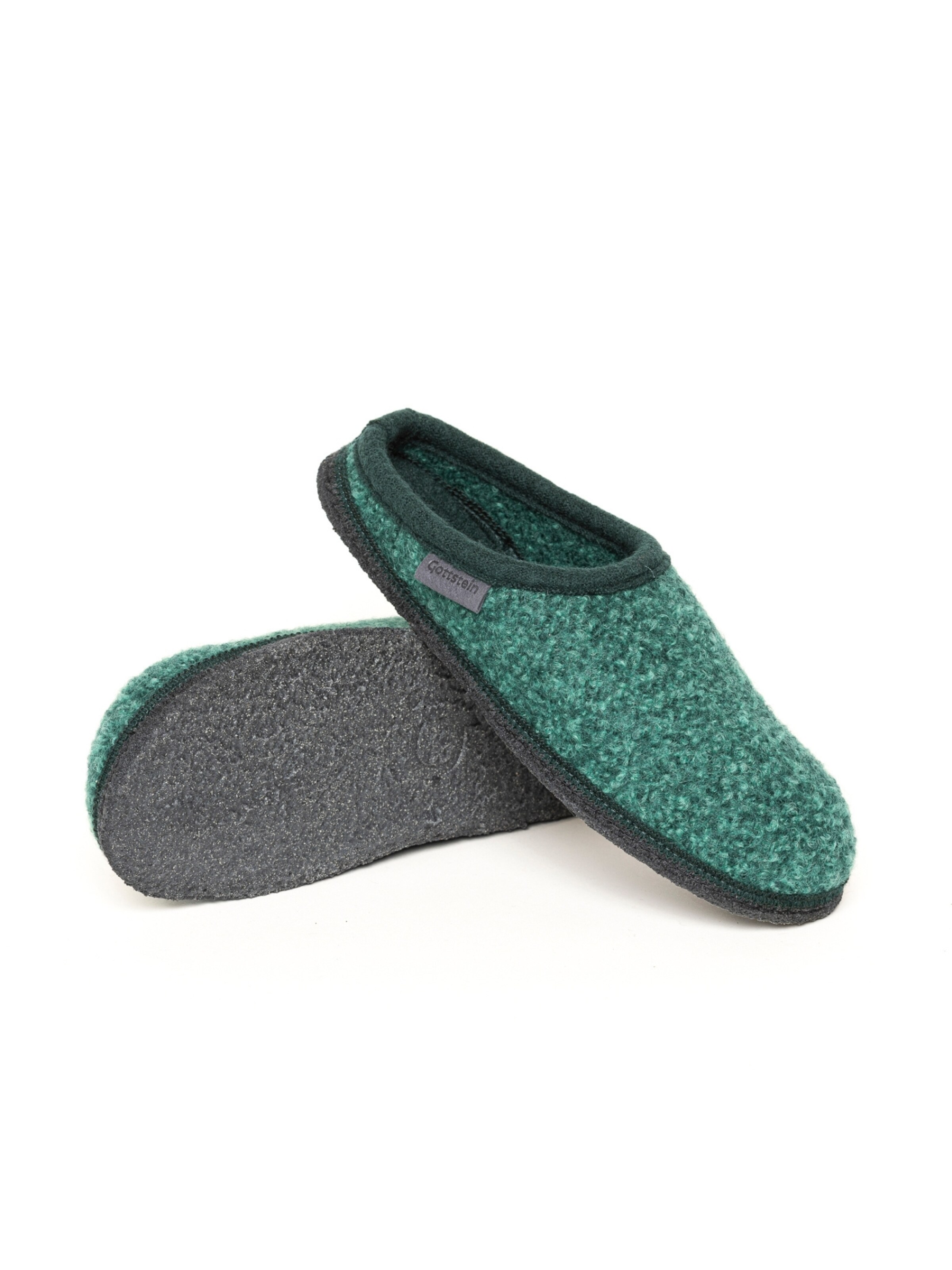 Gottstein Hausschuh 'Walkpantoffel Wool Venture Low'‌‌‌ in Grün