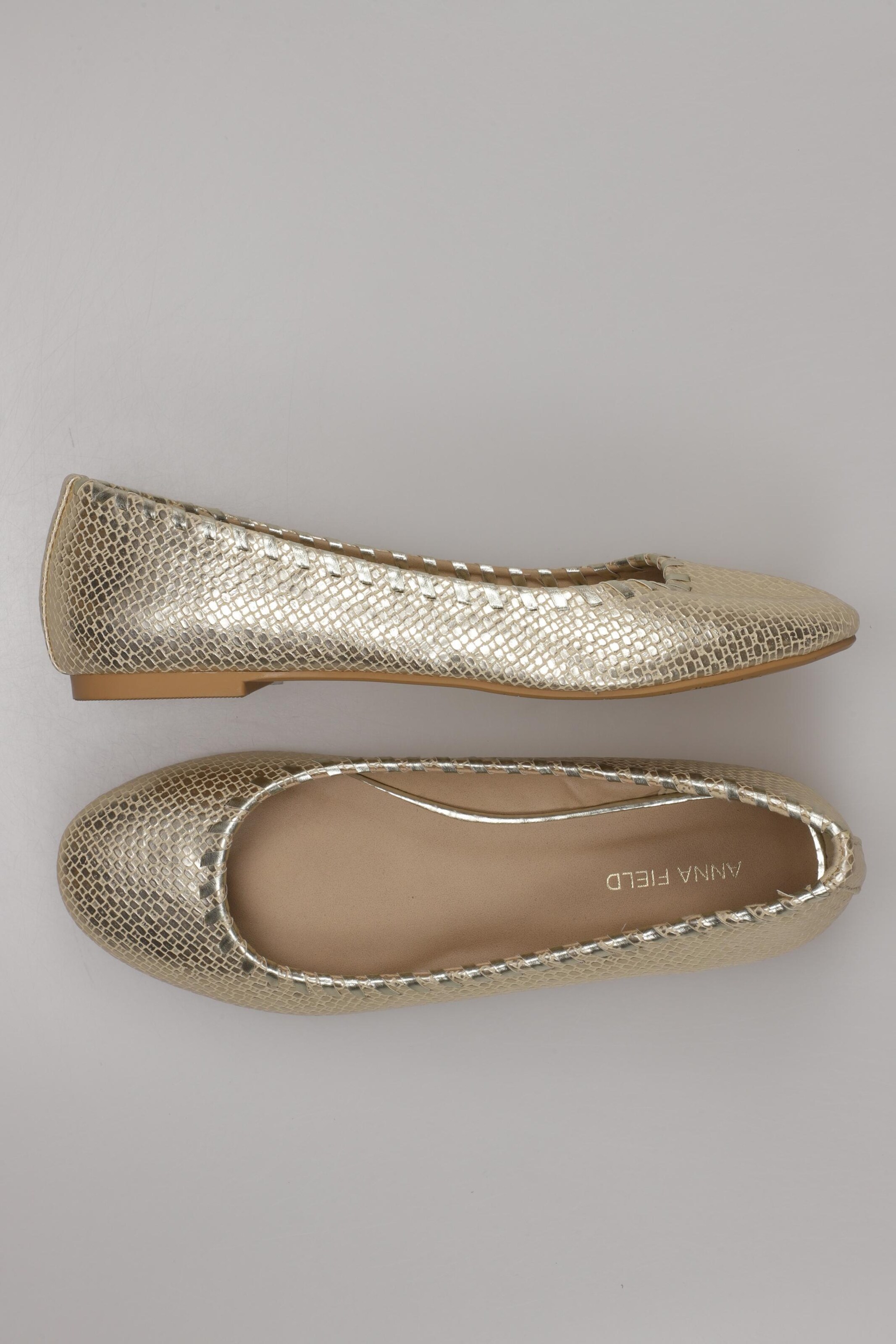 Anna Field Flats & Loafers in 38 in Gold: front