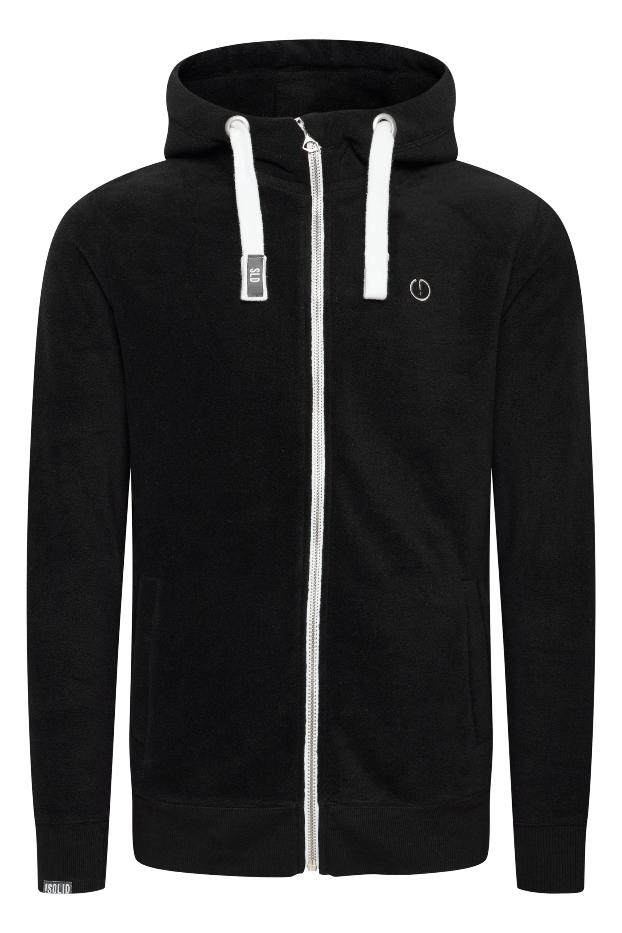 Giacca di pile di !Solid in nero: frontale