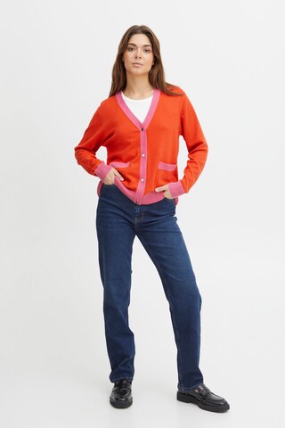 PULZ Jeans Strickjacke 'Sara' in Rot