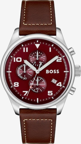 BOSS Black Analog Watch in Brown: front