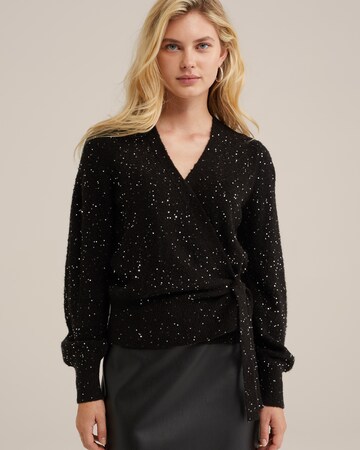WE Fashion - Jersey en negro: frente