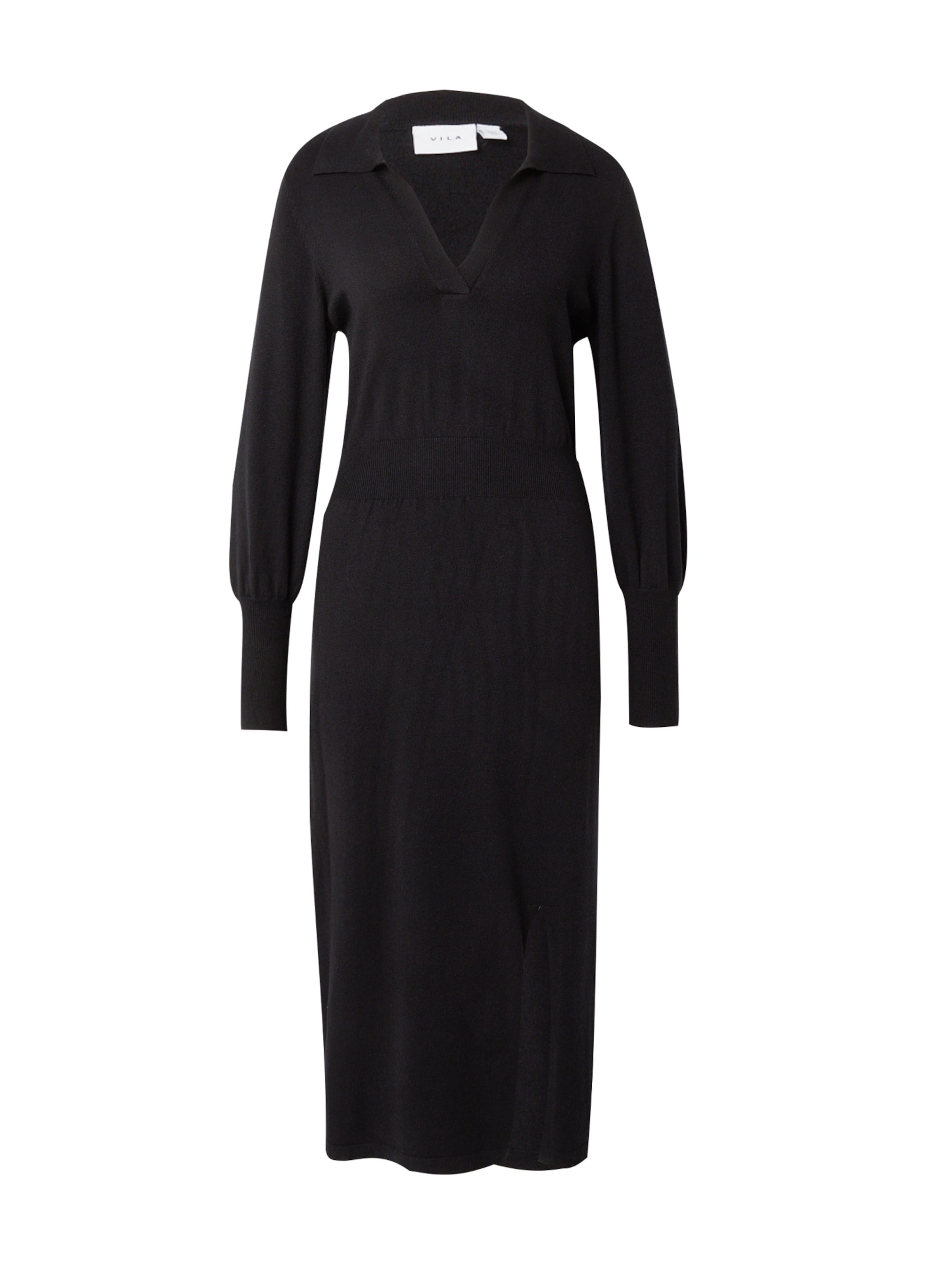 VILA Pletené šaty 'Comfy' - Čierna: predná strana
