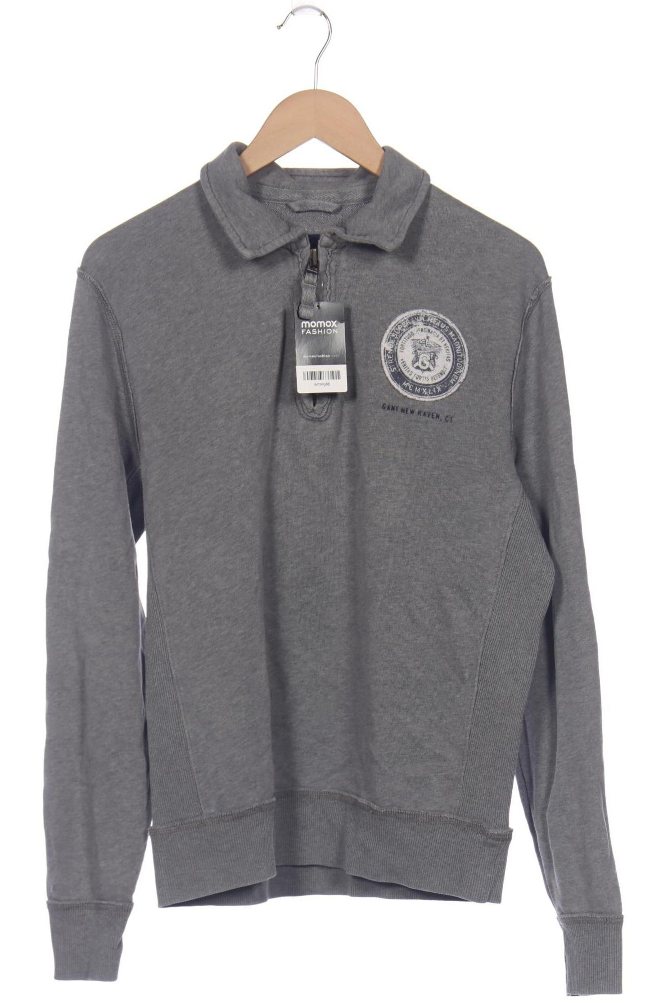 GANT Sweatshirt & Zip-Up Hoodie in M in Grey: front