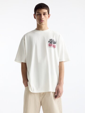 Pull&Bear T-shirt i vit