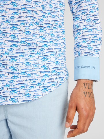 A Fish named Fred - Regular Fit Camisa em azul