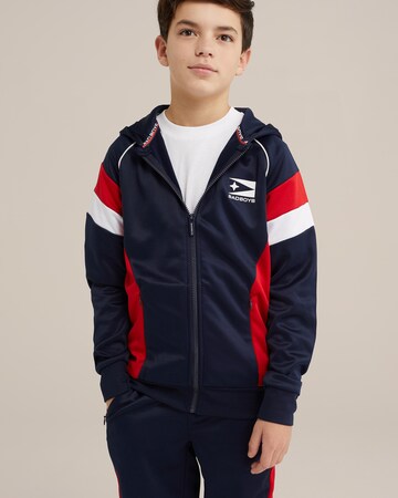 WE Fashion Sweat jacket in Blue: front