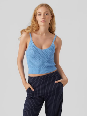 VERO MODA Knitted Top 'Blanca' in Blue: front