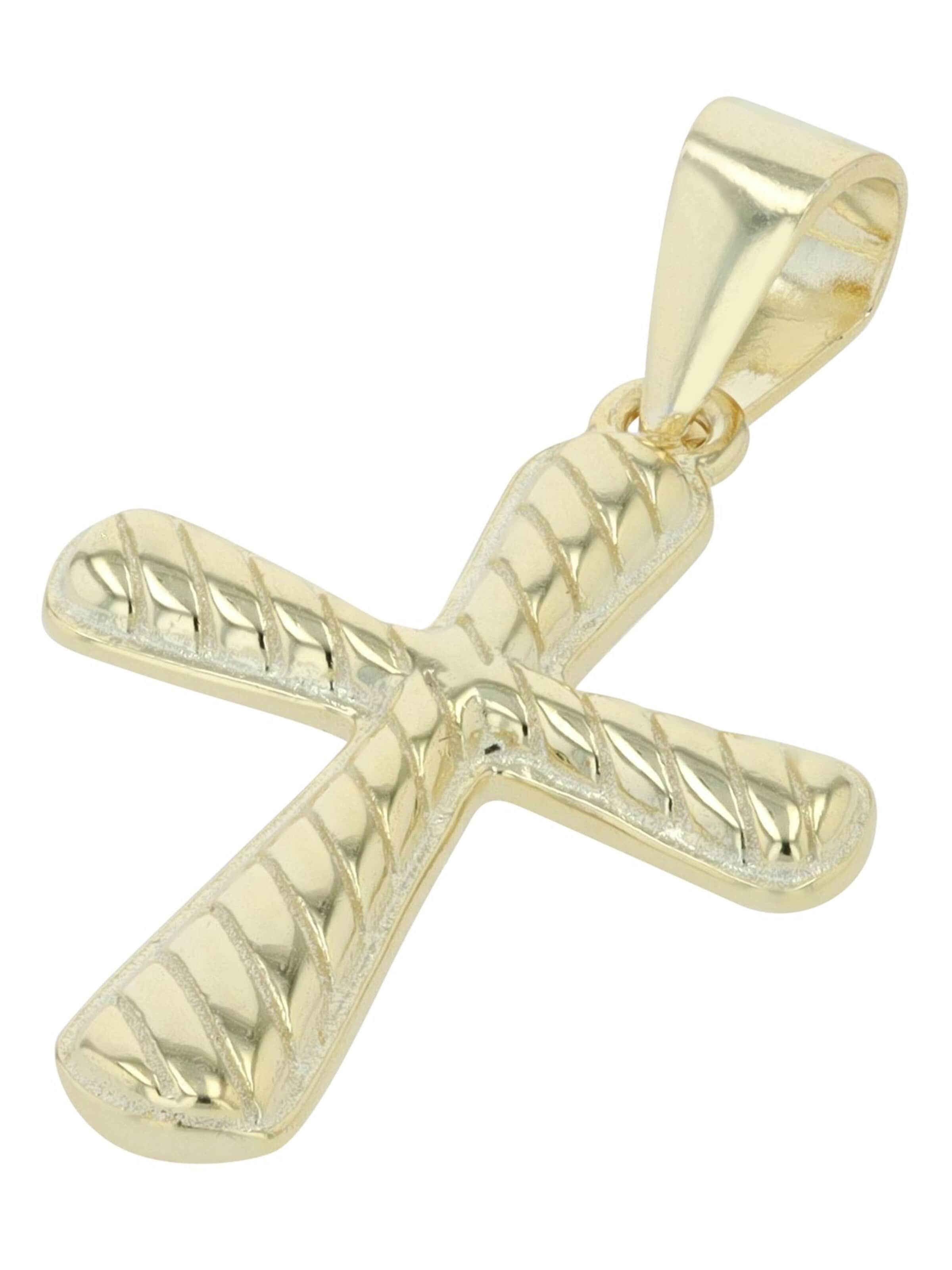 Akzent Pendant '"Tyrian" aus 925 Sterlingsilber, rhodiniert, langlebig' in Gold: front
