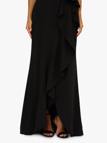 Adrianna Papell Avondjurk 'Strapless Bead Mesh Dress' in Zwart