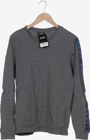 DKNY Sweatshirt & Zip-Up Hoodie in M in Grey: front