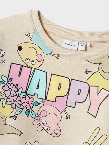 NAME IT Sweatshirt 'Peppa Wutz' in Beige