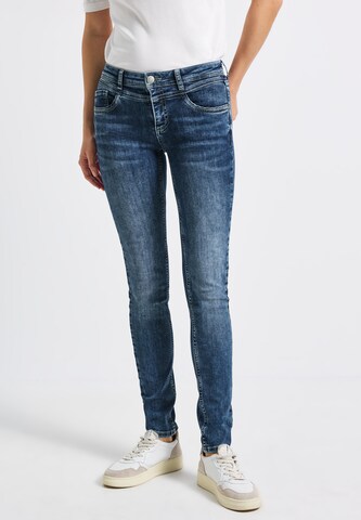 STREET ONE Slimfit Jeans in Blau: Vorderseite