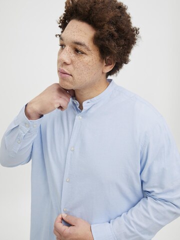 Jack & Jones Plus Slim fit Button Up Shirt 'JJEBreeze' in Blue