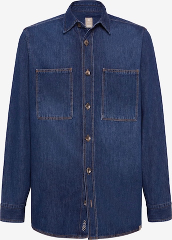 Coupe regular Chemise Boggi Milano en bleu : devant