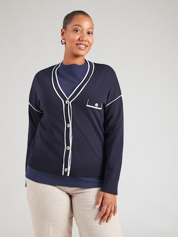 Persona by Marina Rinaldi Gebreid vest 'MIELE' in Blauw: voorkant