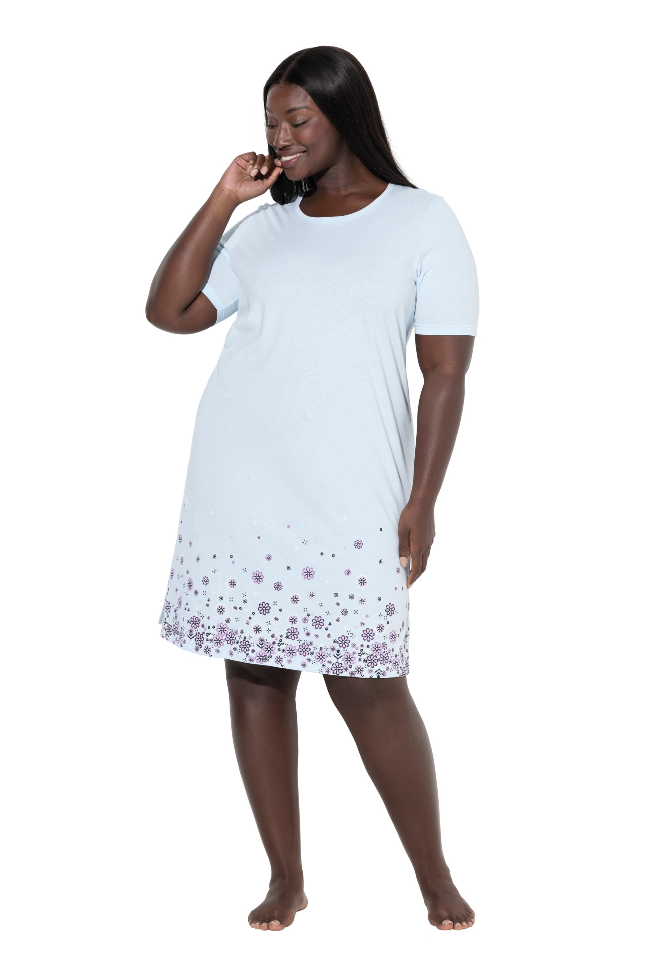 Ulla Popken Nightgown in Blue: front