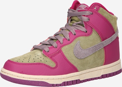 Sneaker alta 'DUNK HIGH' Nike Sportswear di colore verde chiaro / sambuco / bacca, Visualizzazione prodotti