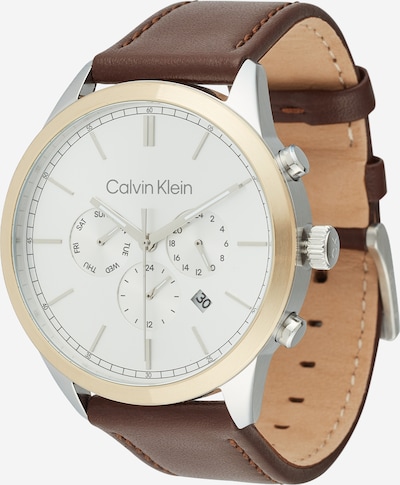 Calvin Klein Analoog horloge in de kleur Bruin / Goud / Wit, Productweergave