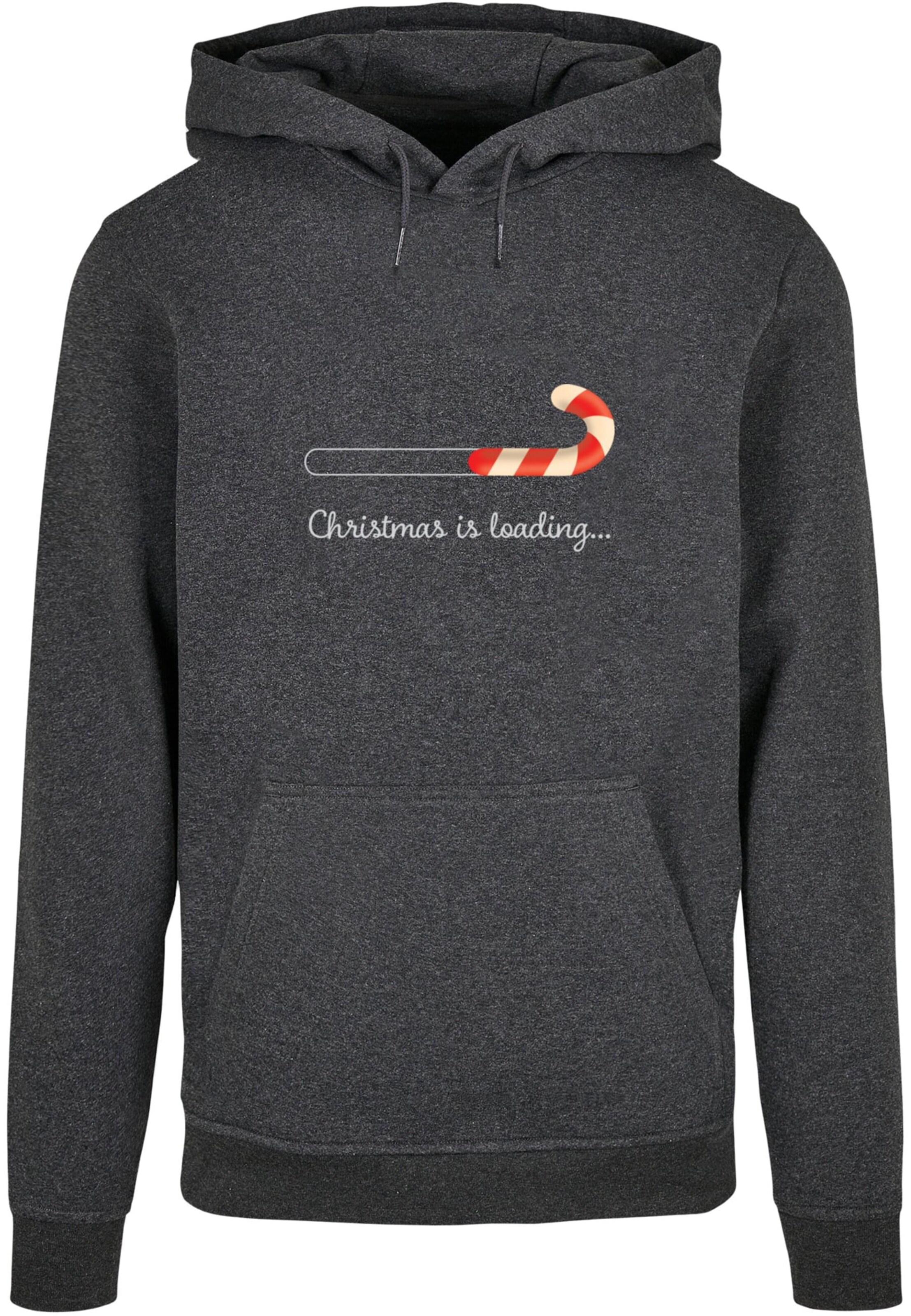 Merchcode Суичър 'Christmas Loading' в сиво: отпред