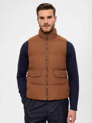 Antioch Vest in Brown: front