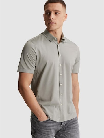 CAST IRON Regular fit Skjorta 'CAST IRON - Shirt with short sleeves in lightweight jersey' i grå