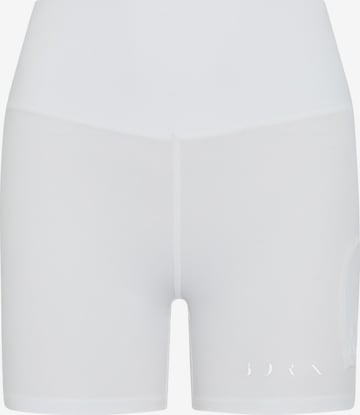 Born Living Yoga Skinny Workout Pants 'Retro' in White: front