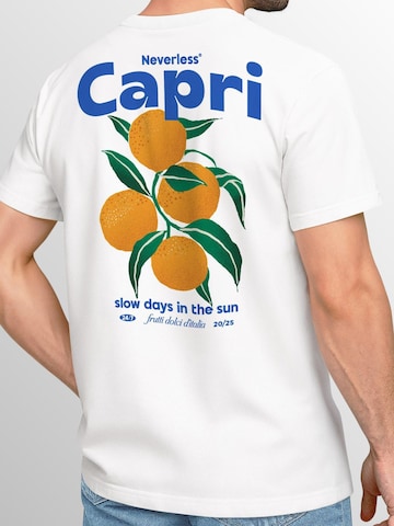 Neverless Shirt 'Capri Orange' in White