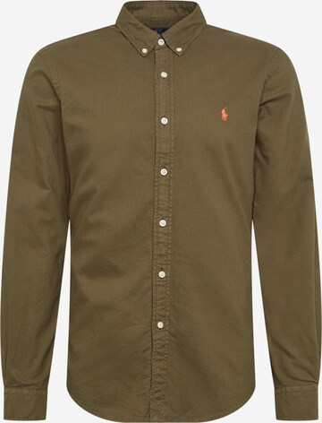 Chemise Polo Ralph Lauren en vert : devant