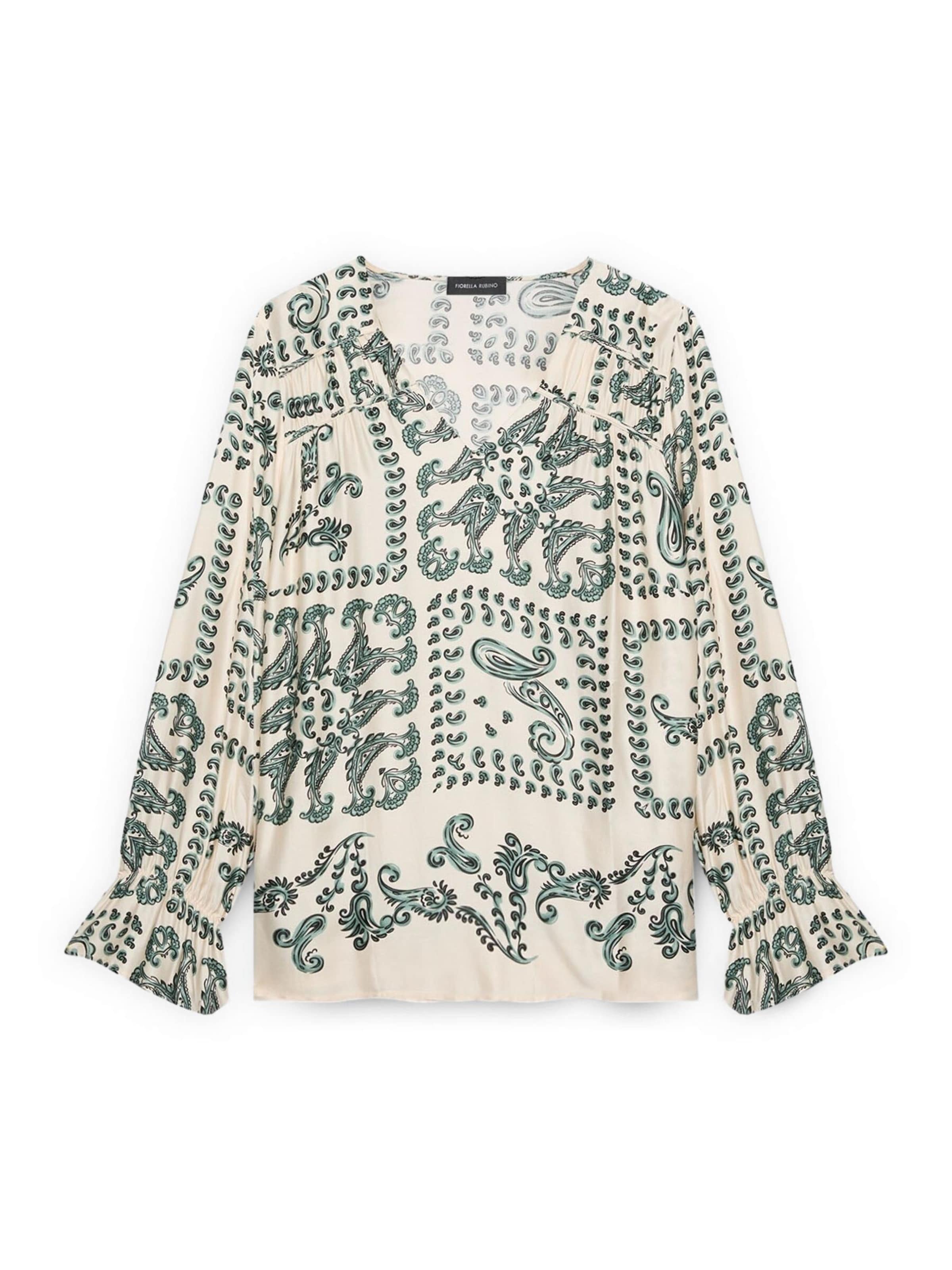 Fiorella Rubino - Blusa en verde: frente