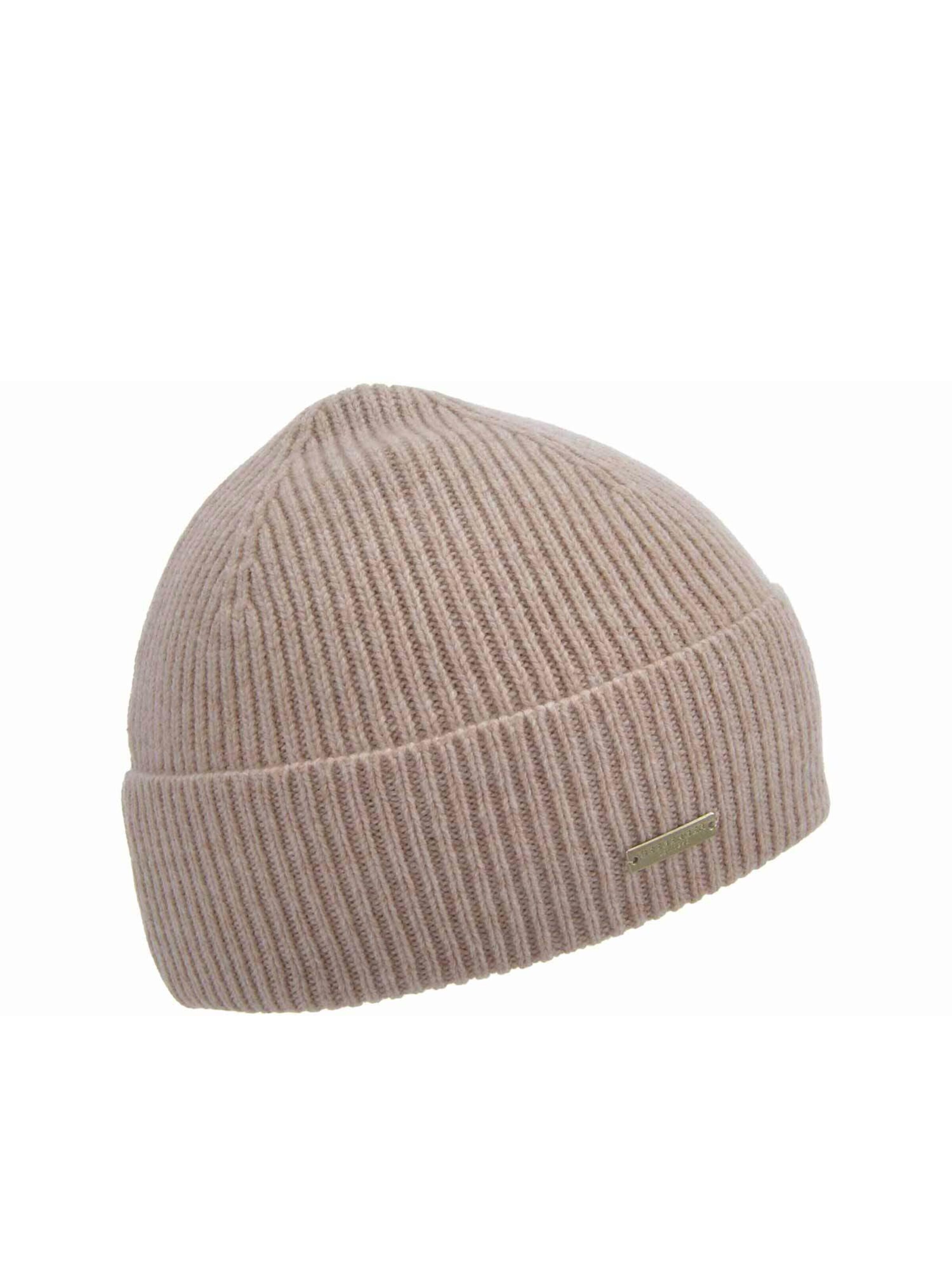 Seeberger Beanie 'Mütze' in Beige: front