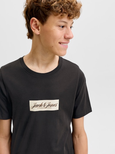Jack & Jones Junior Тениска 'JORNORREBRO' в размер 140 в кремаво / черно, Преглед на продукта