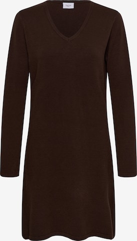 SAINT TROPEZ - Vestido de punto 'Kleid Amber' en marrón: frente
