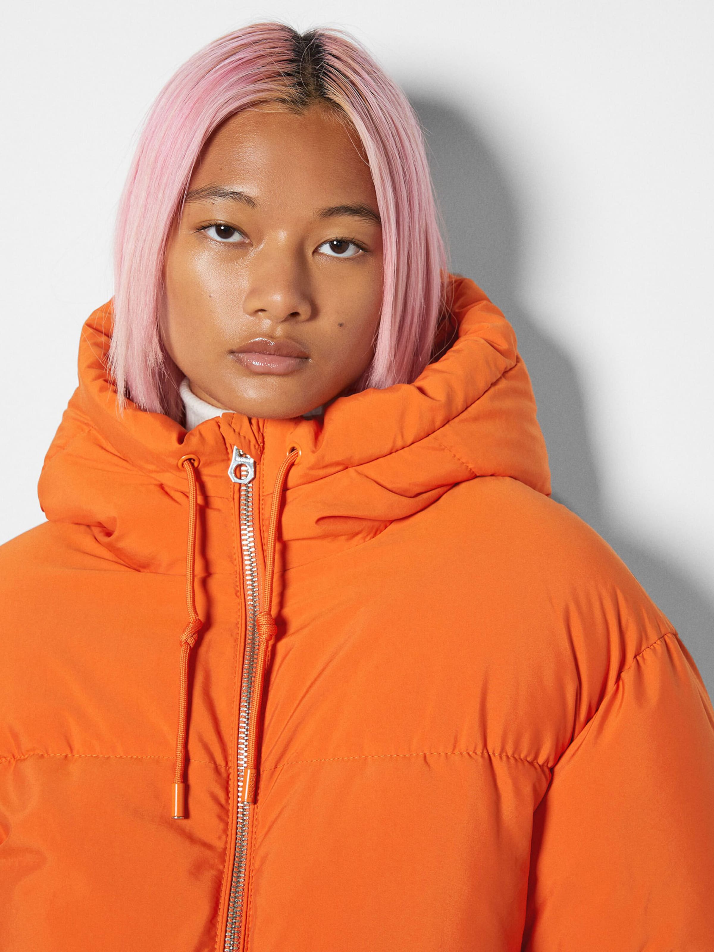 Bershka Winter Jacket in Mandarine ABOUT YOU