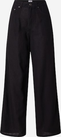 WEEKDAY Loosefit Housut 'Astro' värissä musta: etupuoli
