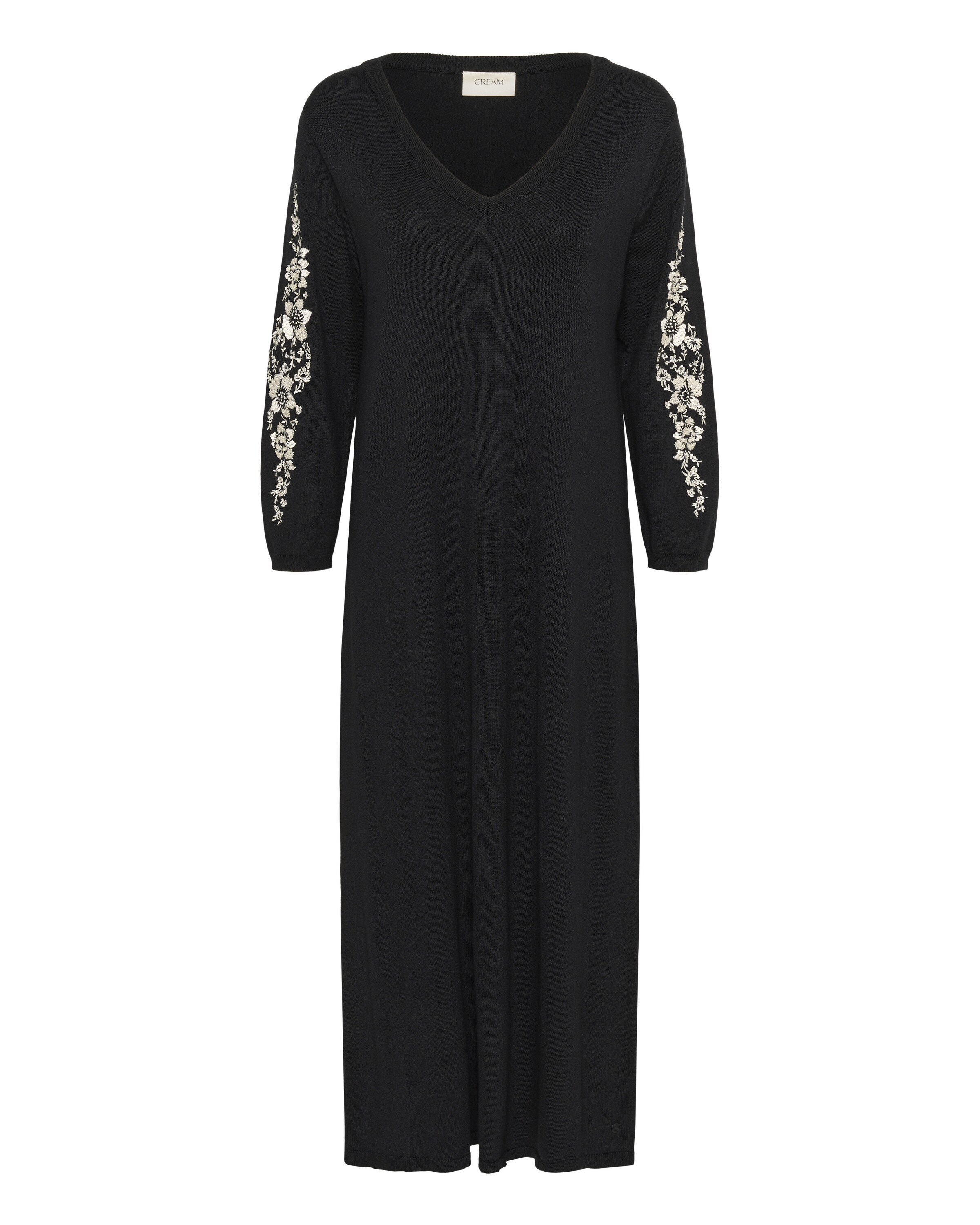 Rochie tricotat 'Villea' de la Cream pe negru: față