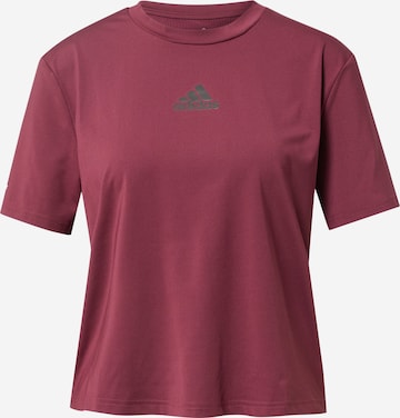 ADIDAS SPORTSWEAR - Camisa funcionais 'UFORU' em vermelho: frente