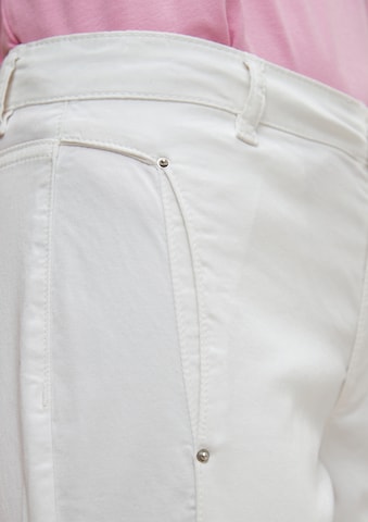 COMMA Slimfit Kalhoty – bílá