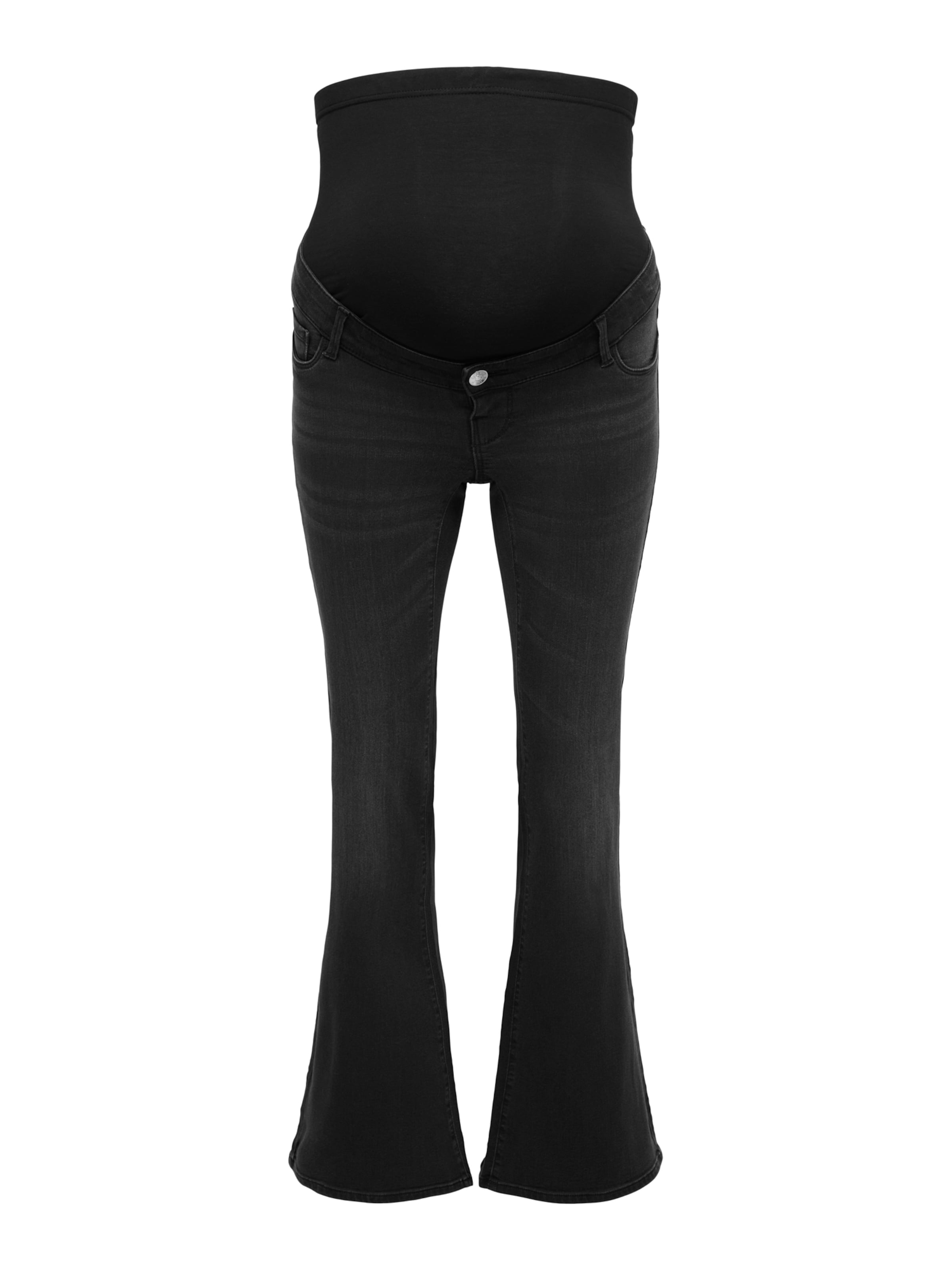 Only MaternityWide Leg/ Široke nogavice Traperice &#x27;OLMHELLA LIFE HW RETRO FLARED DNM BOX&#x27; - crna boja: prednji dio