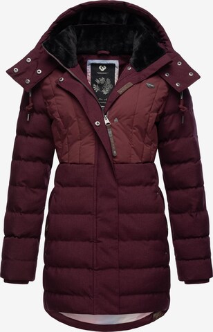 Ragwear Winterparka 'Ashanta' in Rood: voorkant