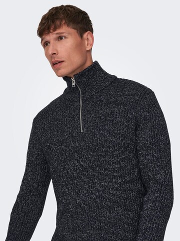 Only & Sons Sweter 'Malaki' w kolorze niebieski