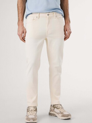 Coupe slim Jean Pepe Jeans en blanc : devant
