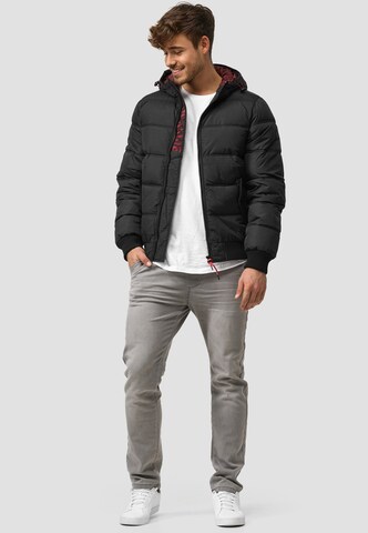 INDICODE JEANS Winterjas 'Adrian ZA' in Zwart