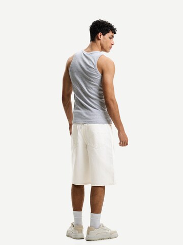 Bershka Baggy Džínsy - Béžová