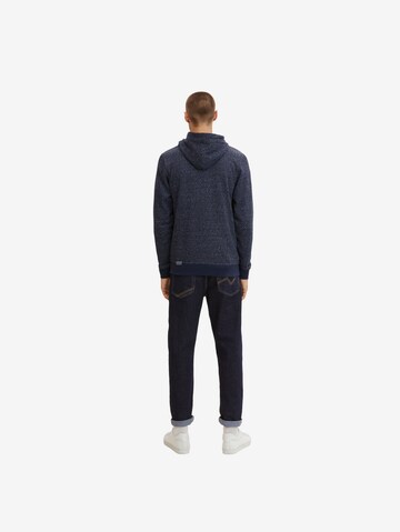 TOM TAILOR Zip-Up Hoodie in Blue